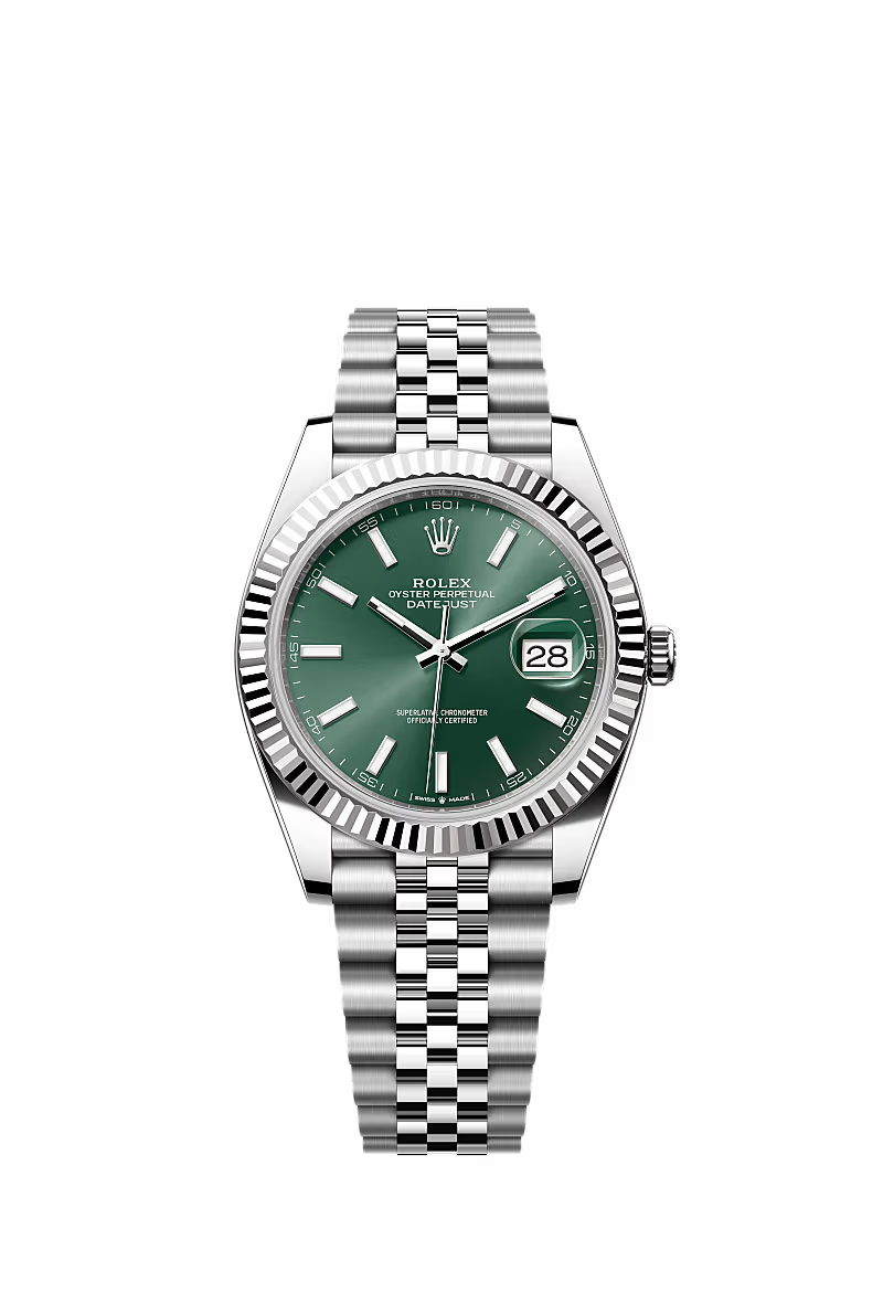 Rolex Date Just 41 Mint Green Dial 126334