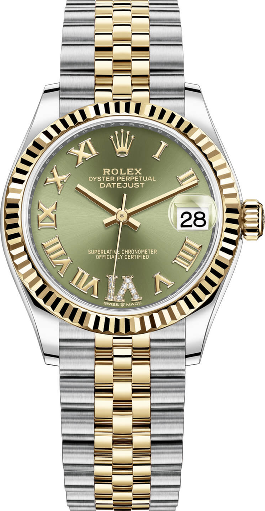 Rolex Date Just 31mm 278273 Green Roman Dial