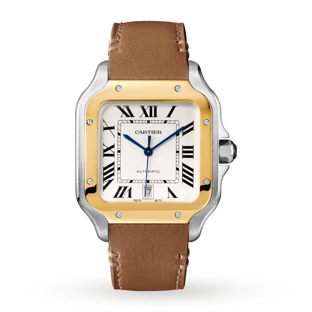 Santos de Cartier watch Large - Interchangeable - Yellow Gold