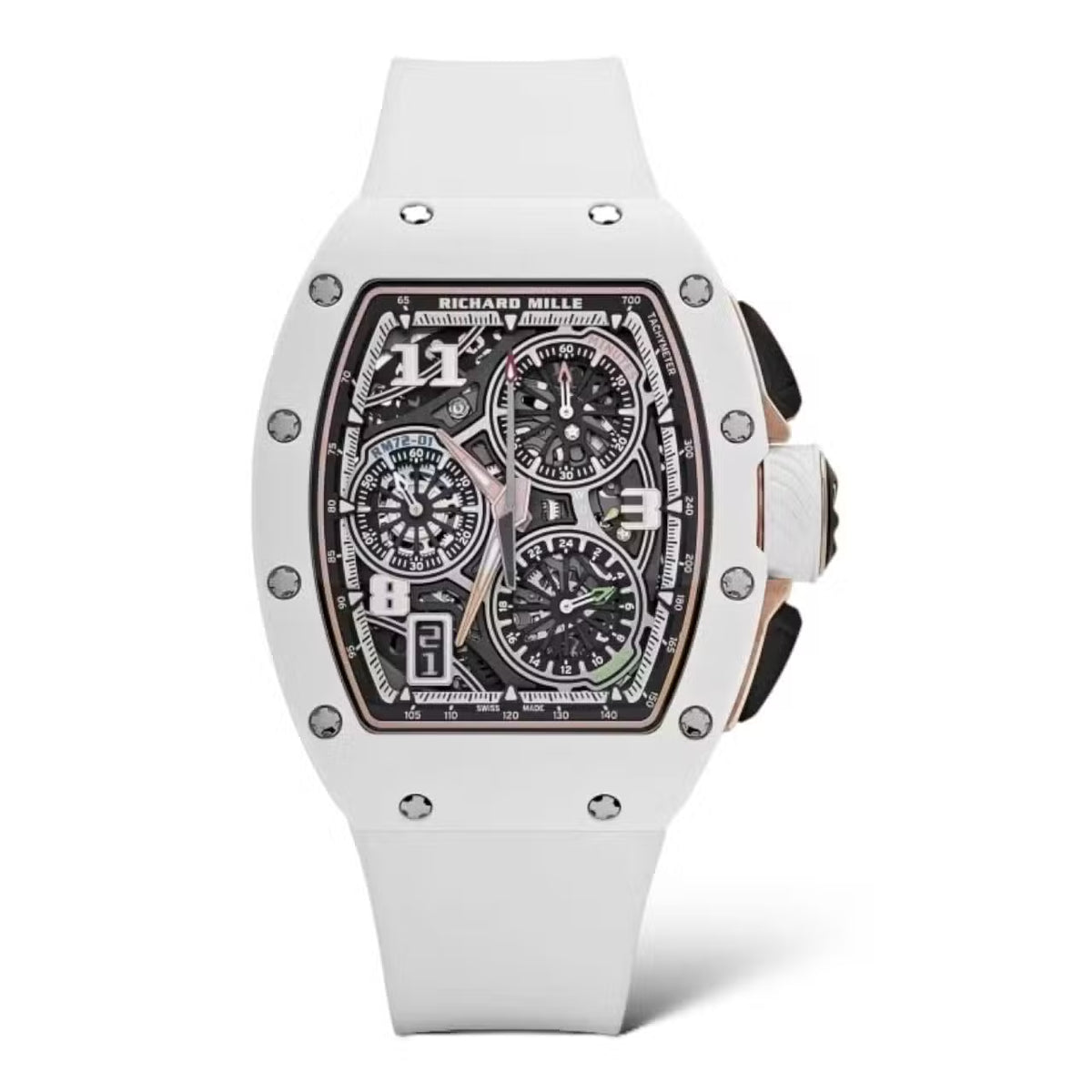 Richard Mille RM72-01 White Ceramic Flyback Chronograph