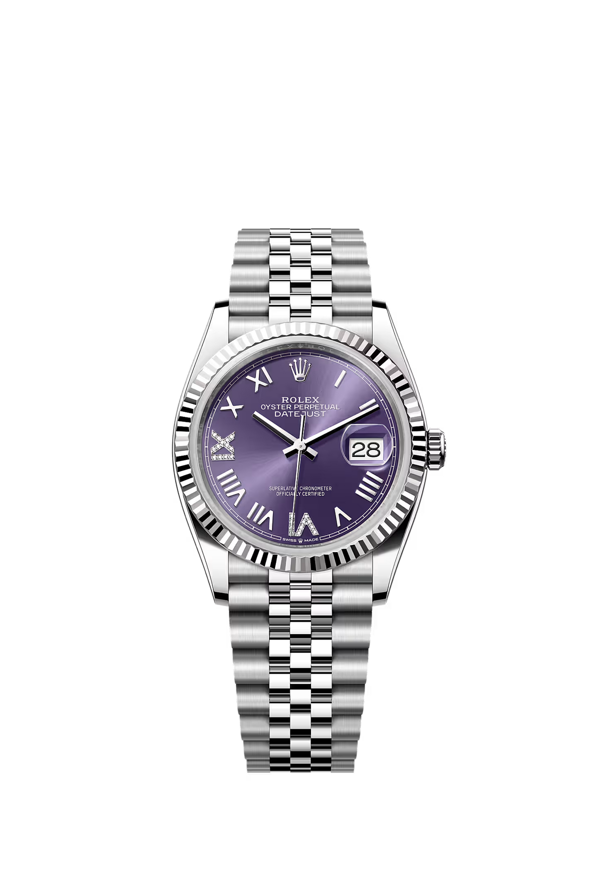 Rolex Datejust 36mm, Aubergine Dial Ref: 126234