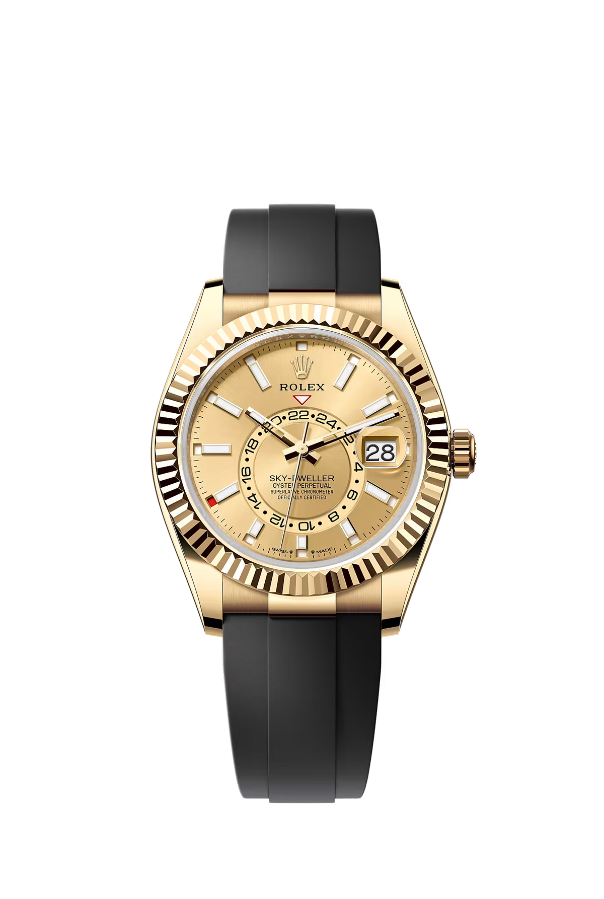 Rolex Sky-Dweller, Oysterflex, Champagne Dial, 42mm Ref: 326238