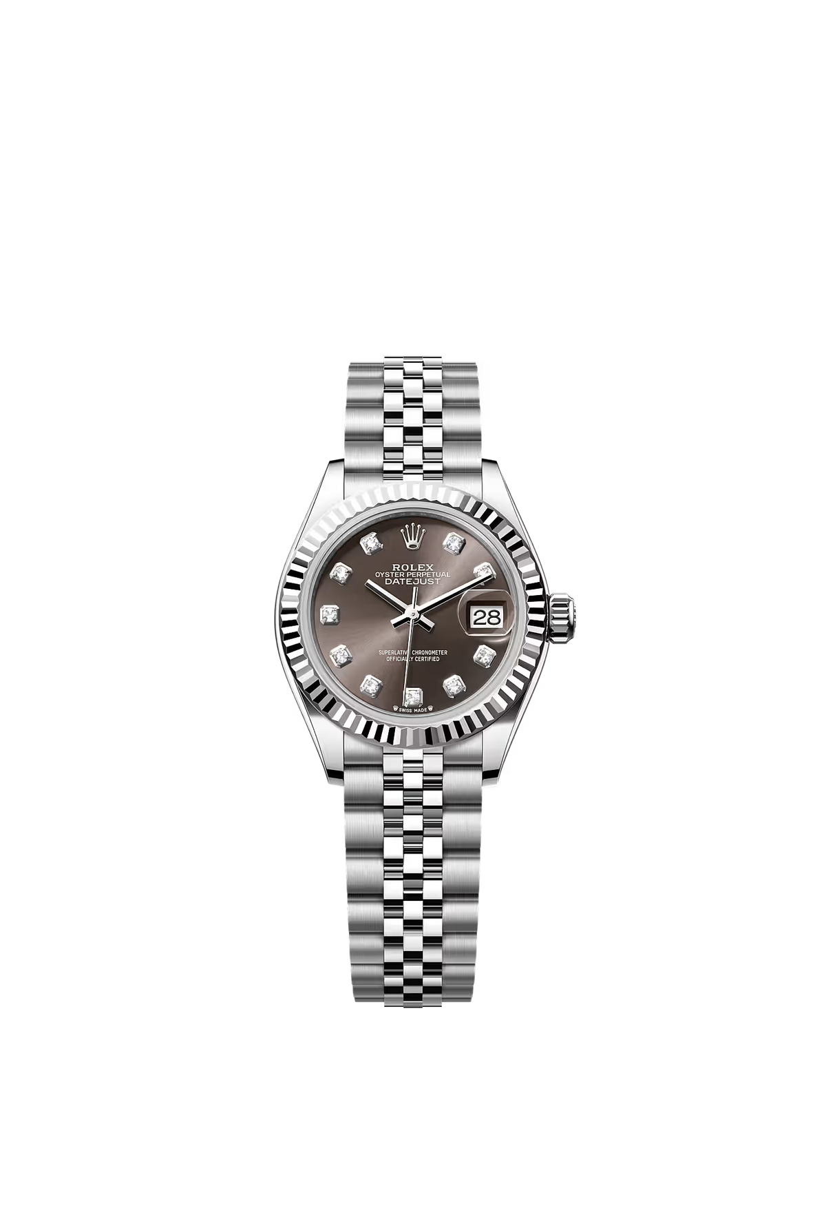 Rolex Lady-Datejust 28mm, Grey, Diamond Dial, Jubilee Ref: 279174
