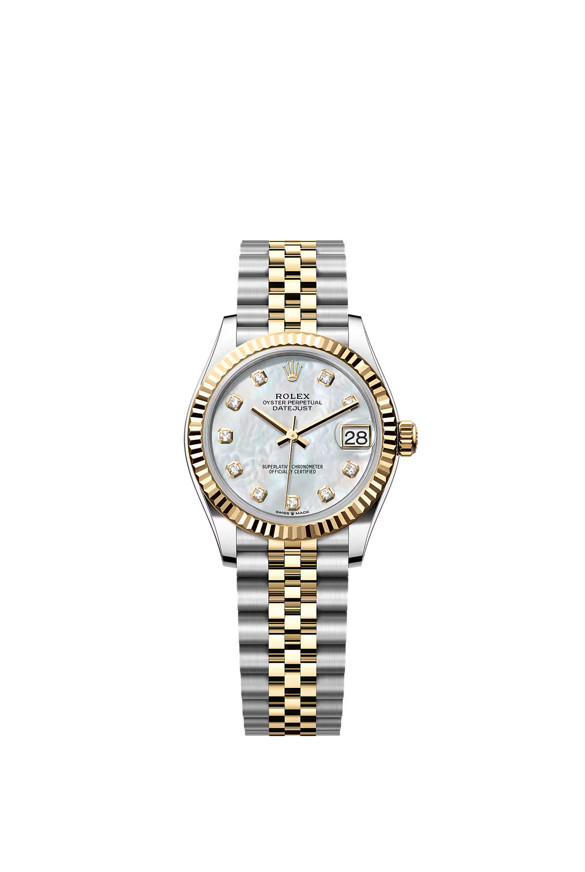 Datejust 31 Oyster, 31 mm, Mother Of Pearl, Oystersteel and yellow gold Reference: 278273