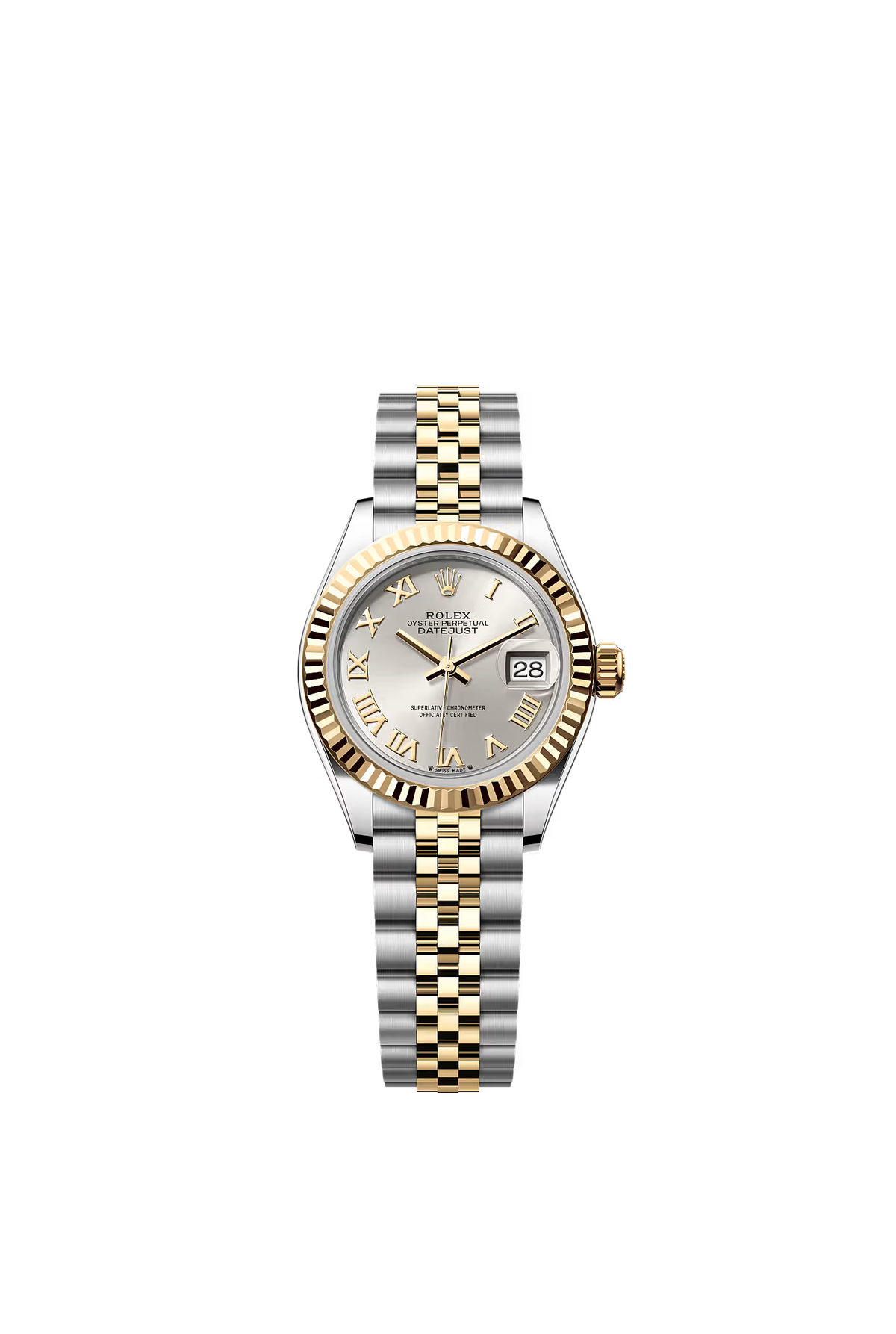 Rolex Datejust, 28mm, Steel and Gold, Silver Dial Ref: 279173