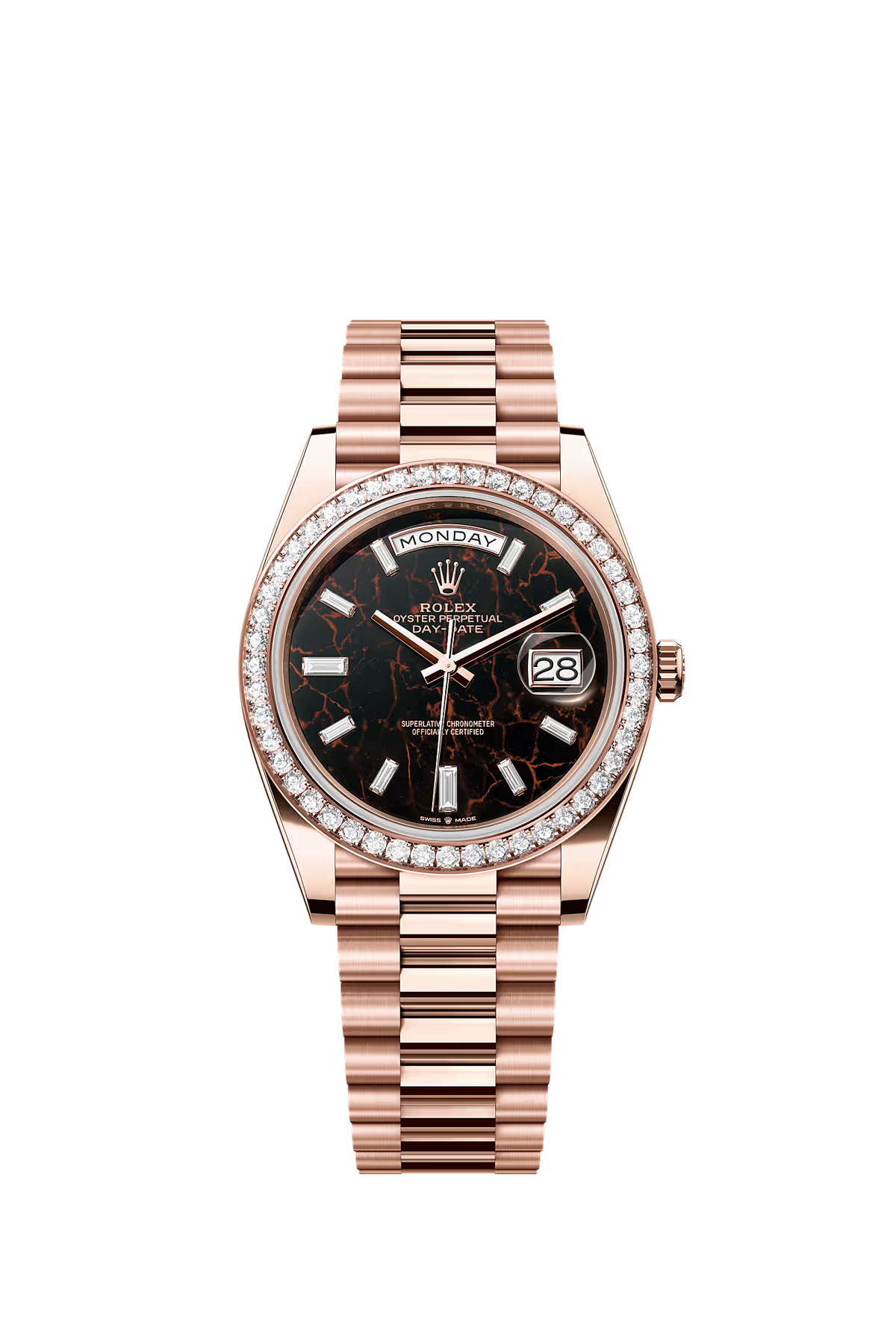 Rolex Day-Date 40 Rose Gold Eisenkiesel Dial Ref: 228345RBR