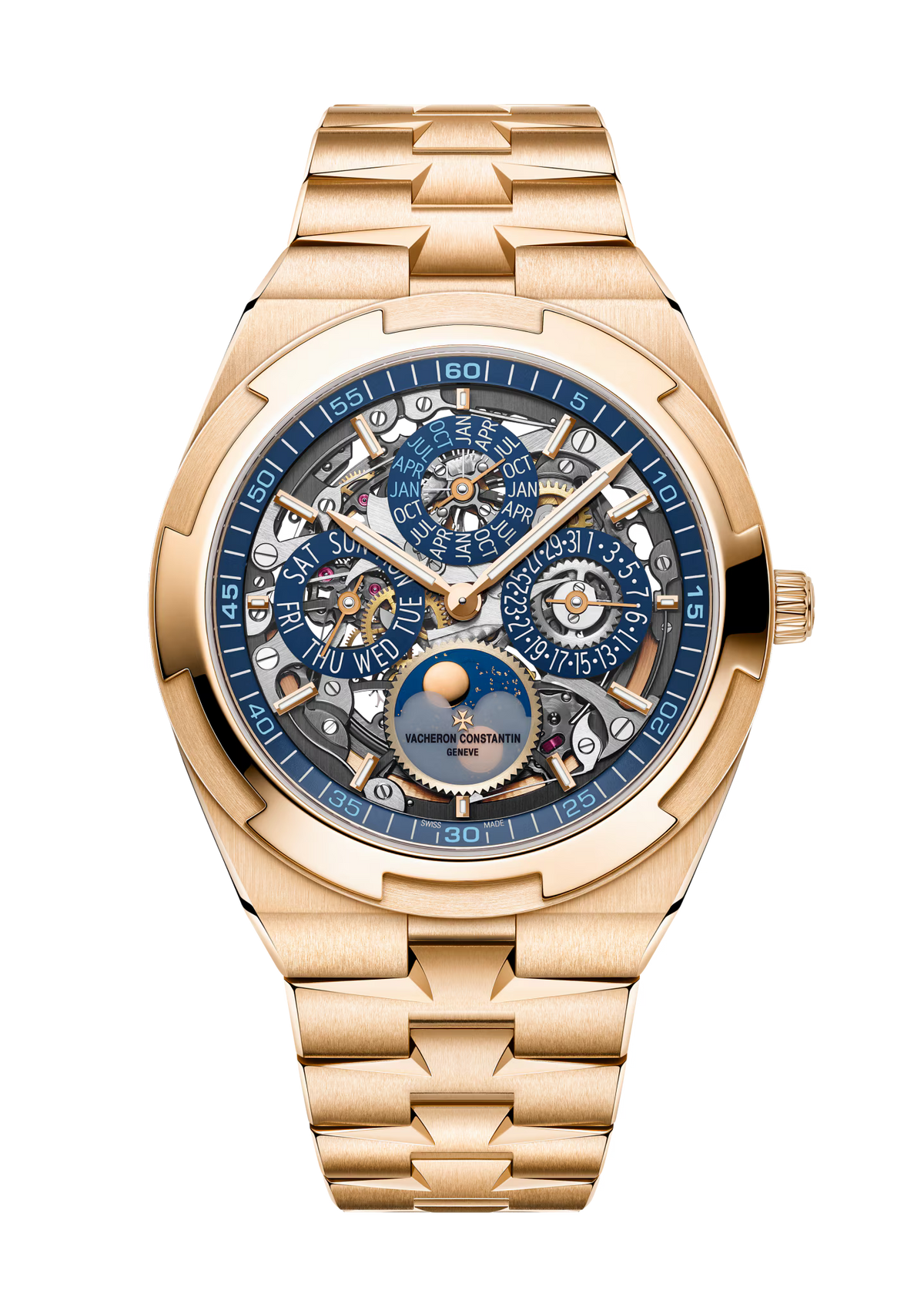 Vacheron Constantin Perpetual Calendar Ultra-Thin Skeleton 4300V/220R-B642 41.5 MM PINK GOLD