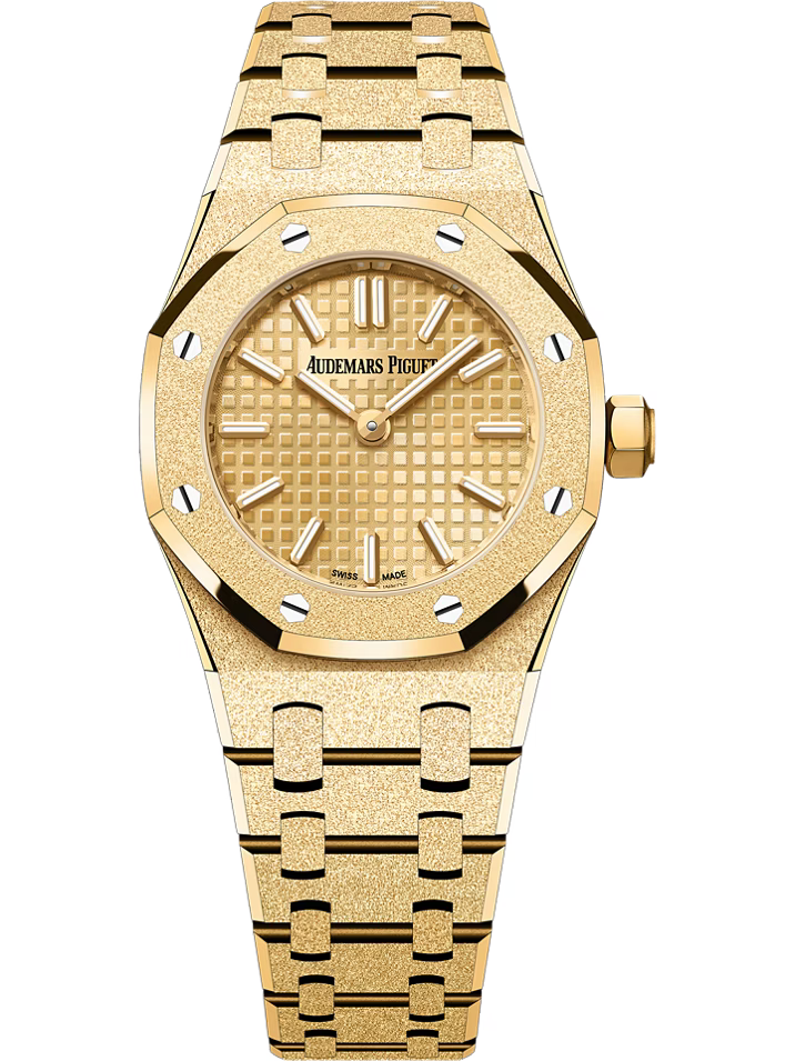 Royal Oak Mini Frosted Gold Quartz - 67630BA