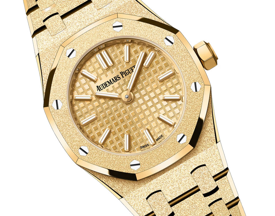 Royal Oak Mini Frosted Gold Quartz - 67630BA