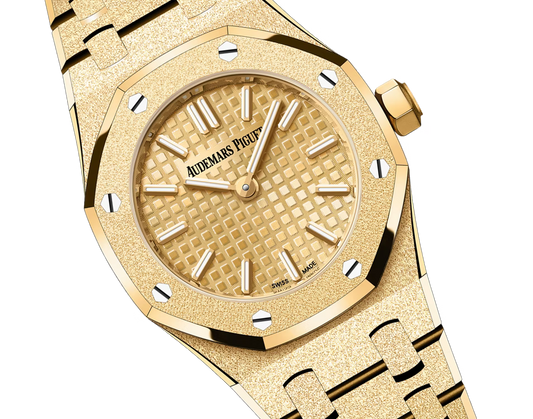 Royal Oak Mini Frosted Gold Quartz - 67630BA